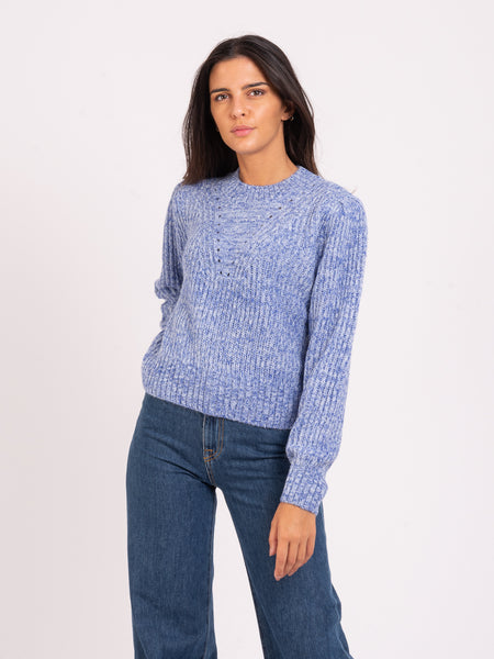 Maglione tricot bluette mélange