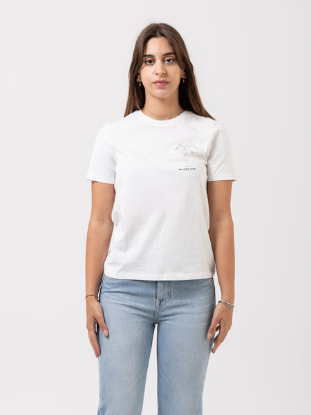 T-shirt regular fit Off White con palma