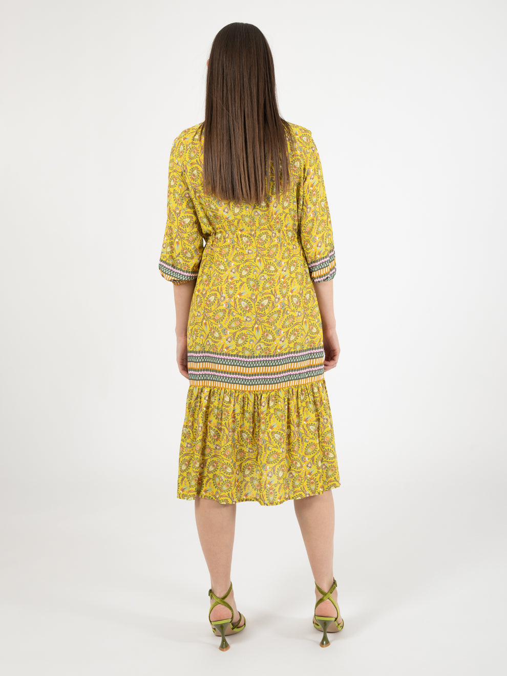 Botanica midi dress acid / green / pink