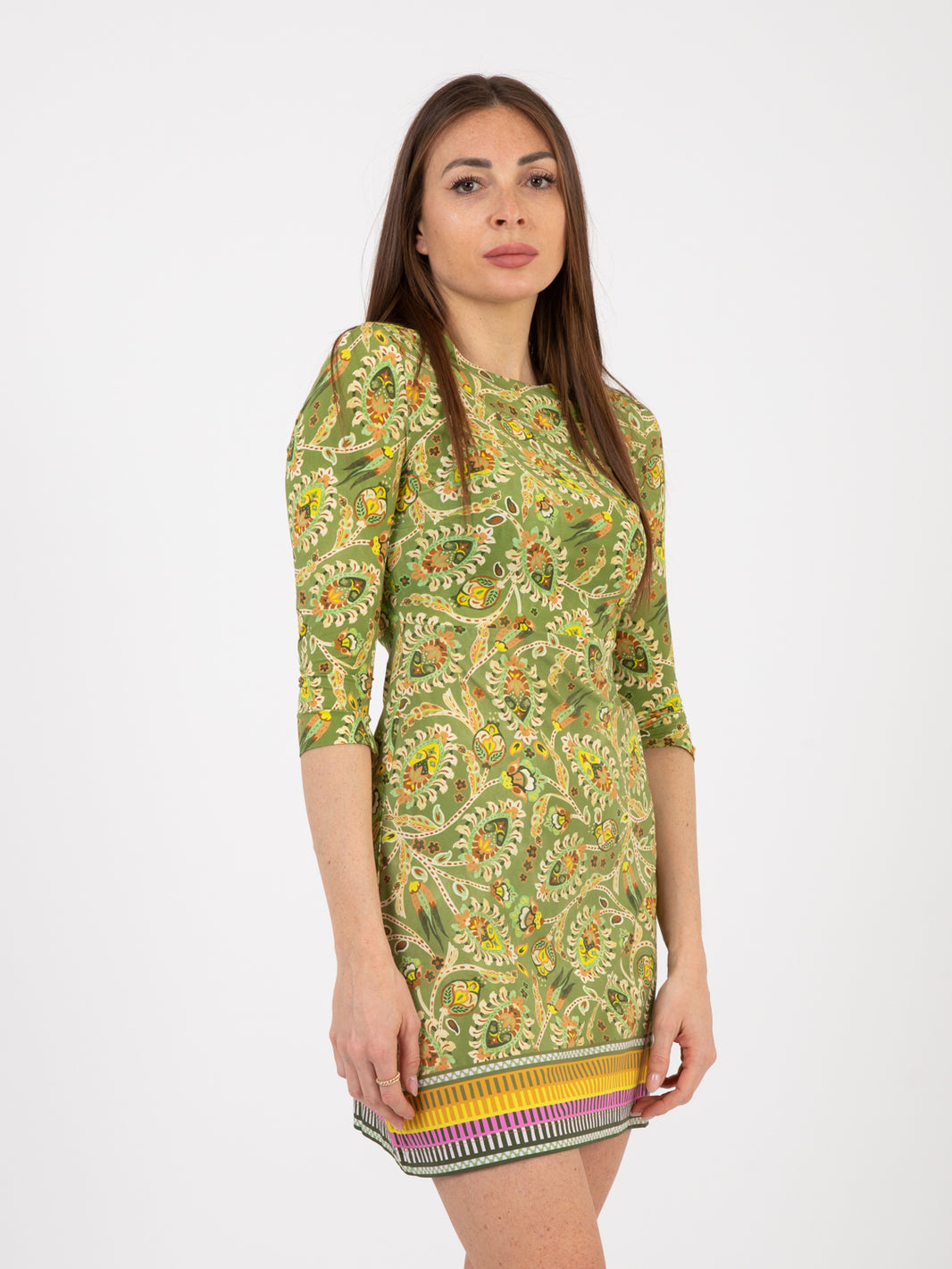 Botanica midi dress acid / green / pink