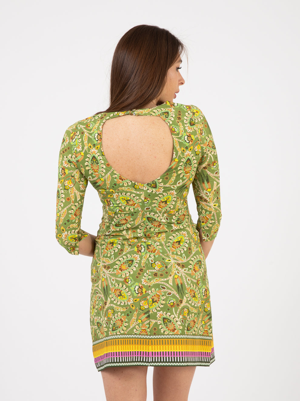Botanica midi dress acid / green / pink