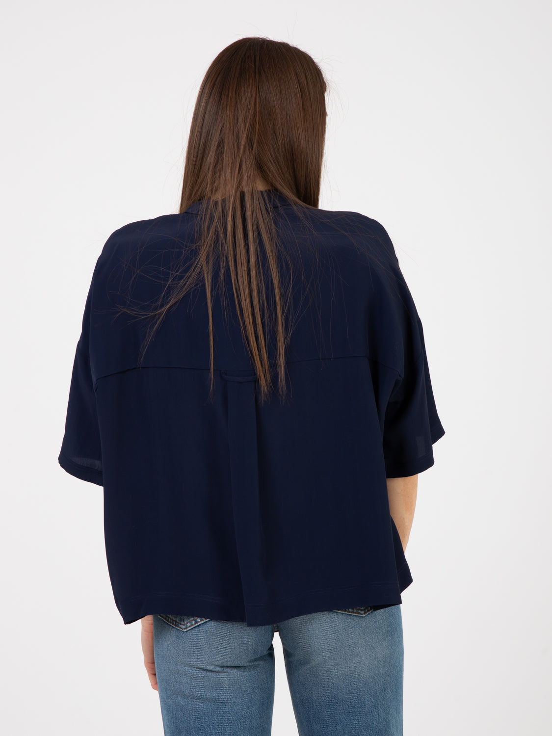 Midnight blue fluid coloured shirt