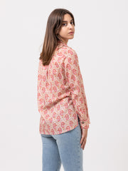 MALIPARMI - Camicia voile Spicy Paisley rosa