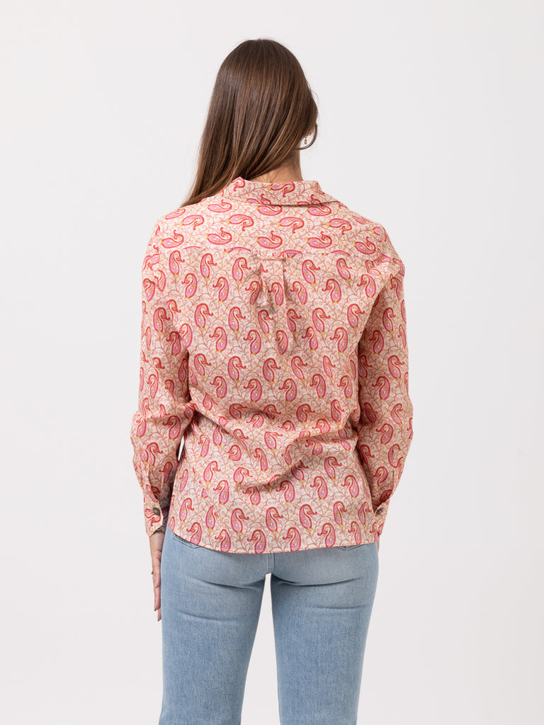 MALIPARMI - Camicia voile Spicy Paisley rosa