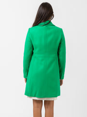 MALIPARMI - Cappotto doppiopetto Diagonal Wool smeraldo