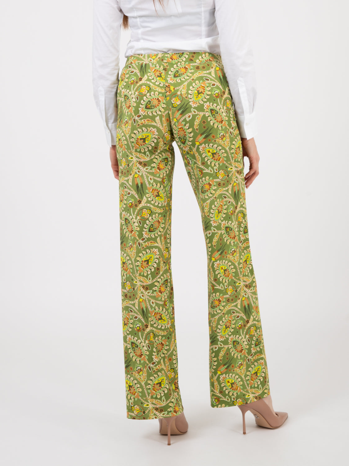 Acid Botanical Pants / Green / Pink