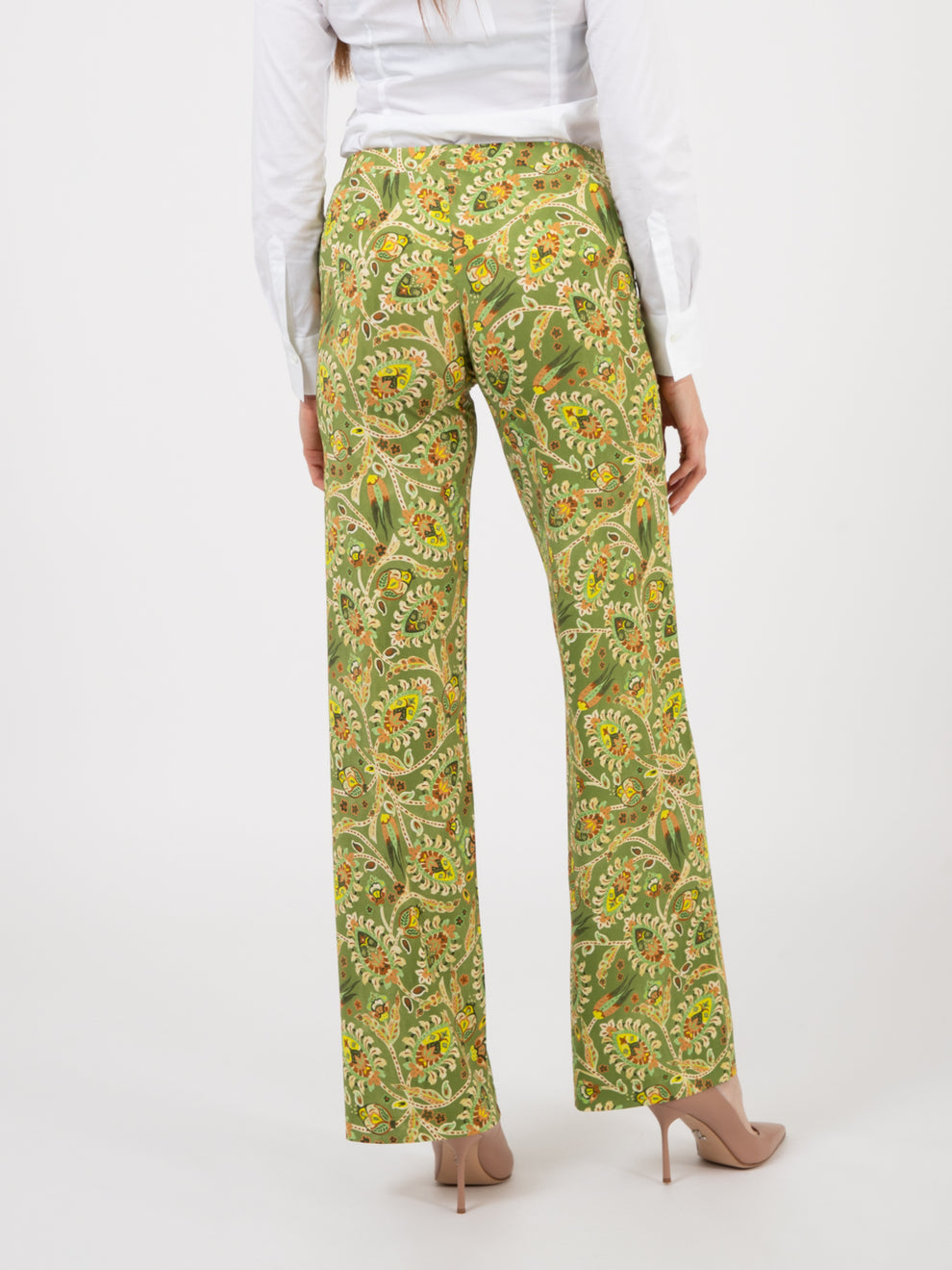 Acid Botanical Pants / Green / Pink