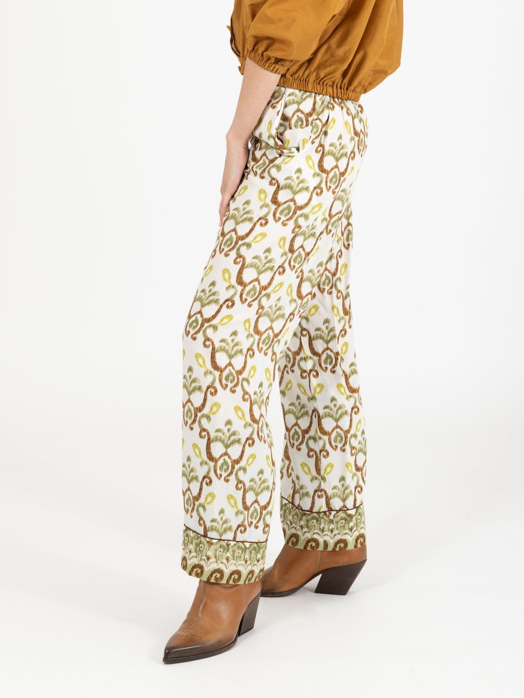 Officinalis trousers green / walnut / lime