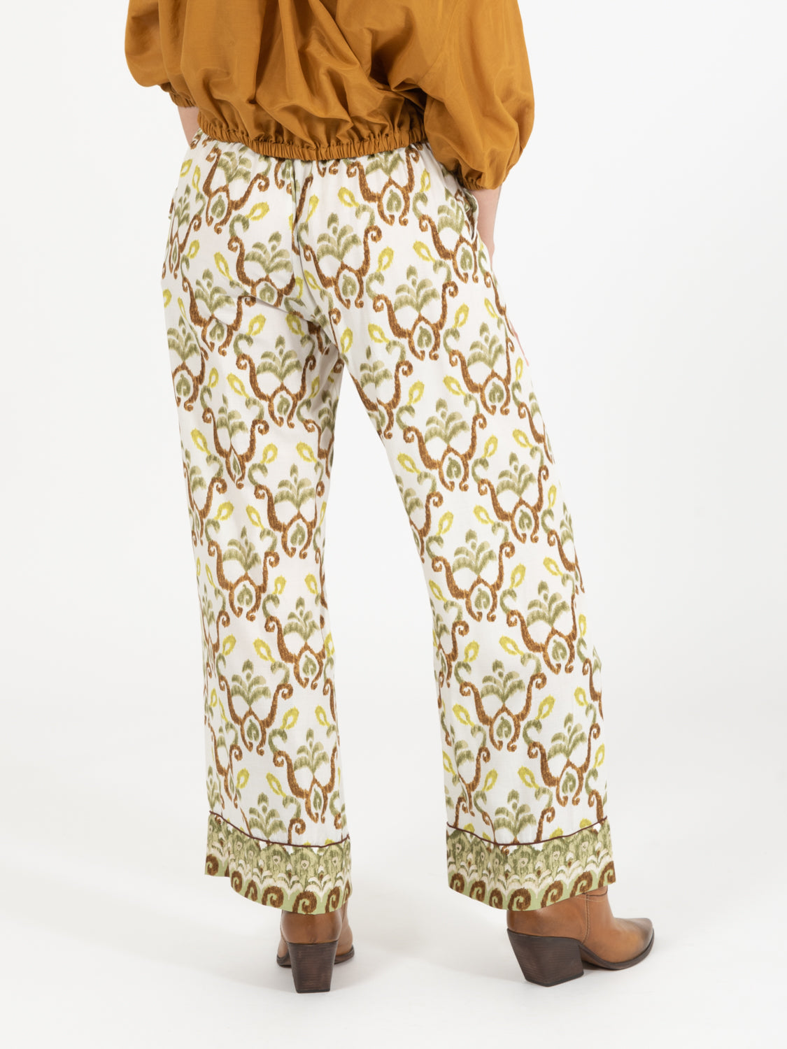 Officinalis trousers green / walnut / lime