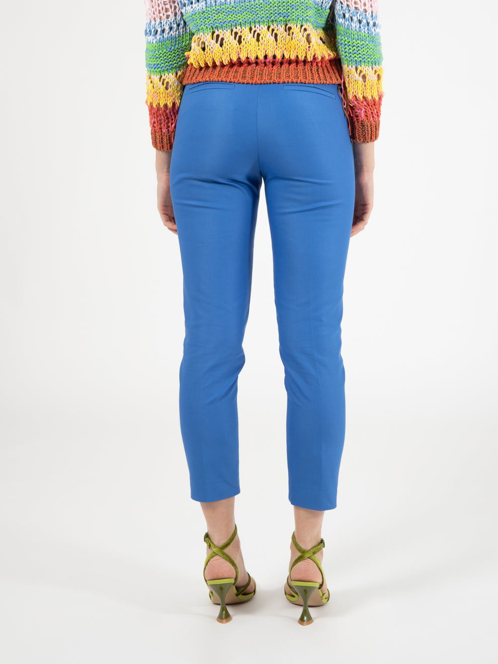 Stretch cotton trousers avio light blue