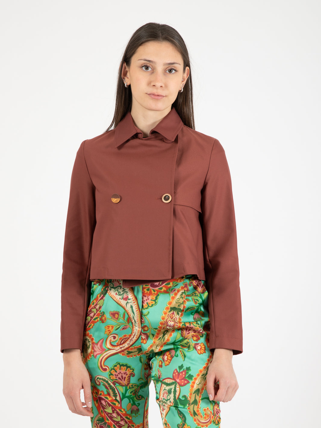 Burgundy stretch duster