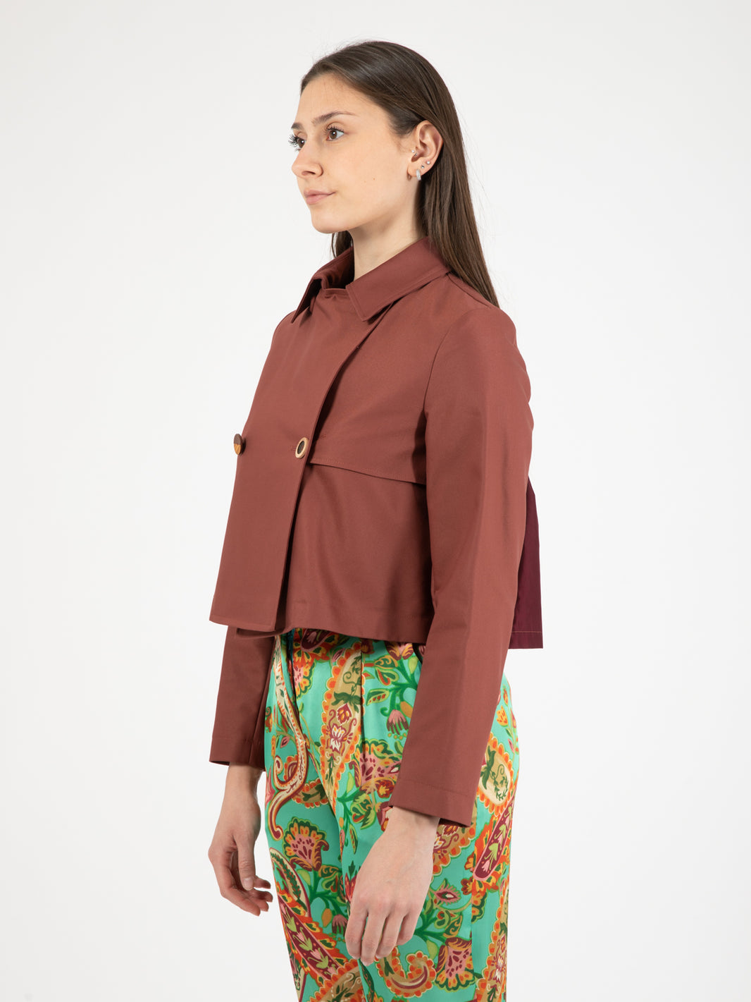Burgundy stretch duster