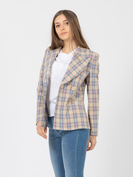 Blazer doppiopetto check quadri