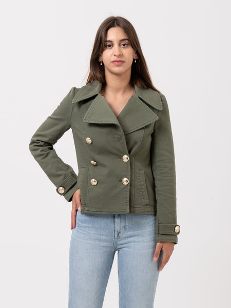 Cappotto corto doppiopetto militare