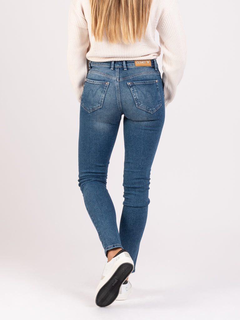 MET - Jeans Naomi denim medio scuro con strappi