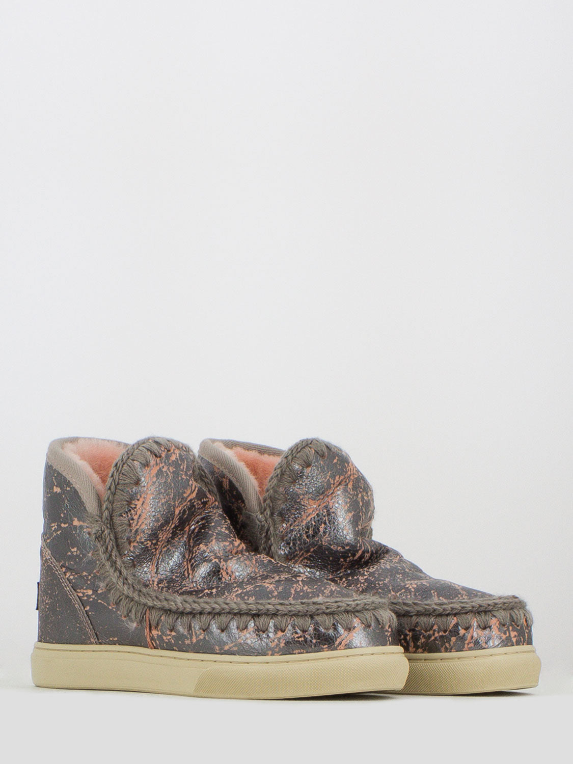 Mini eskimo sneaker acciaio / rosa