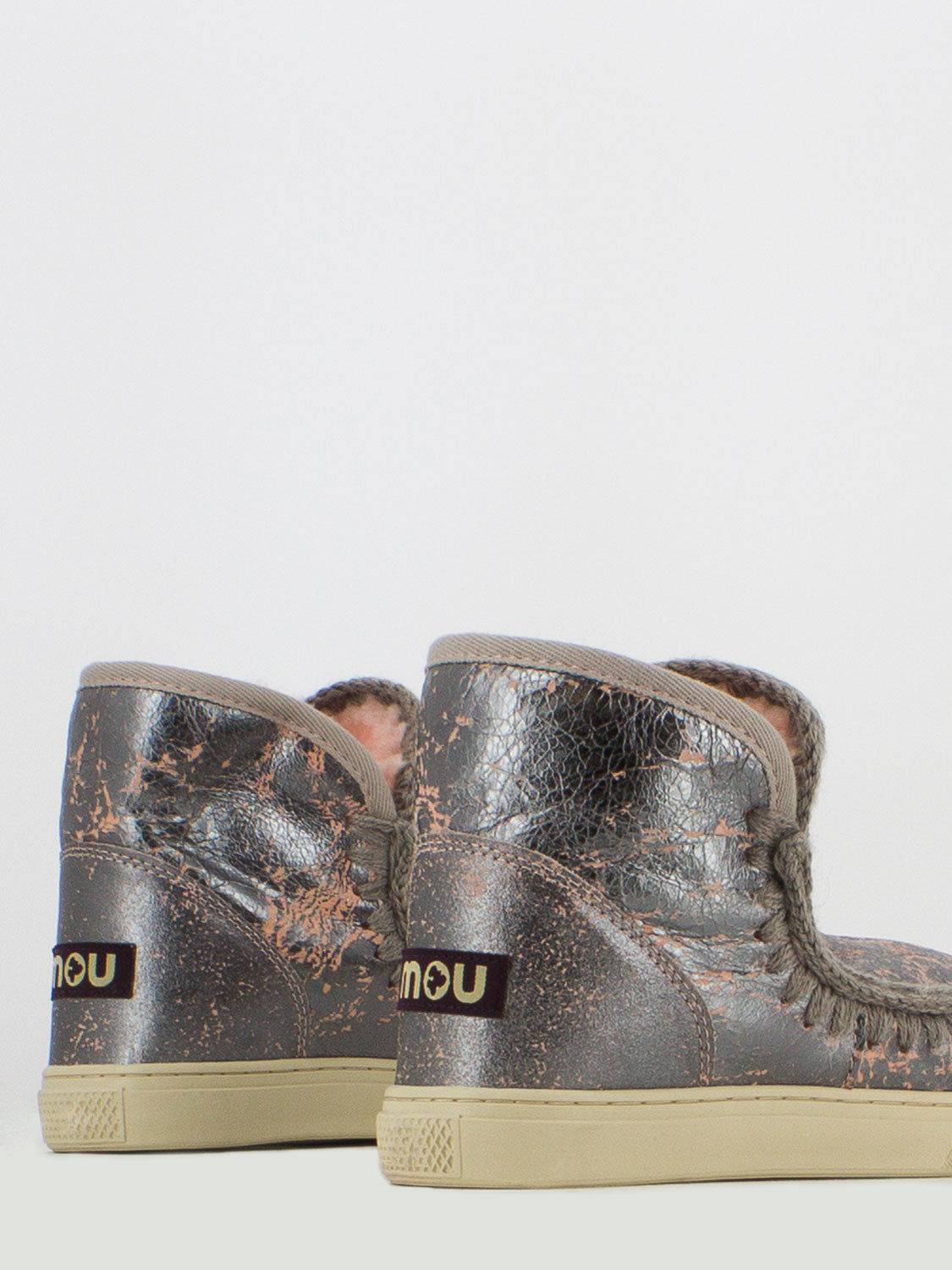 Mini eskimo sneaker acciaio / rosa