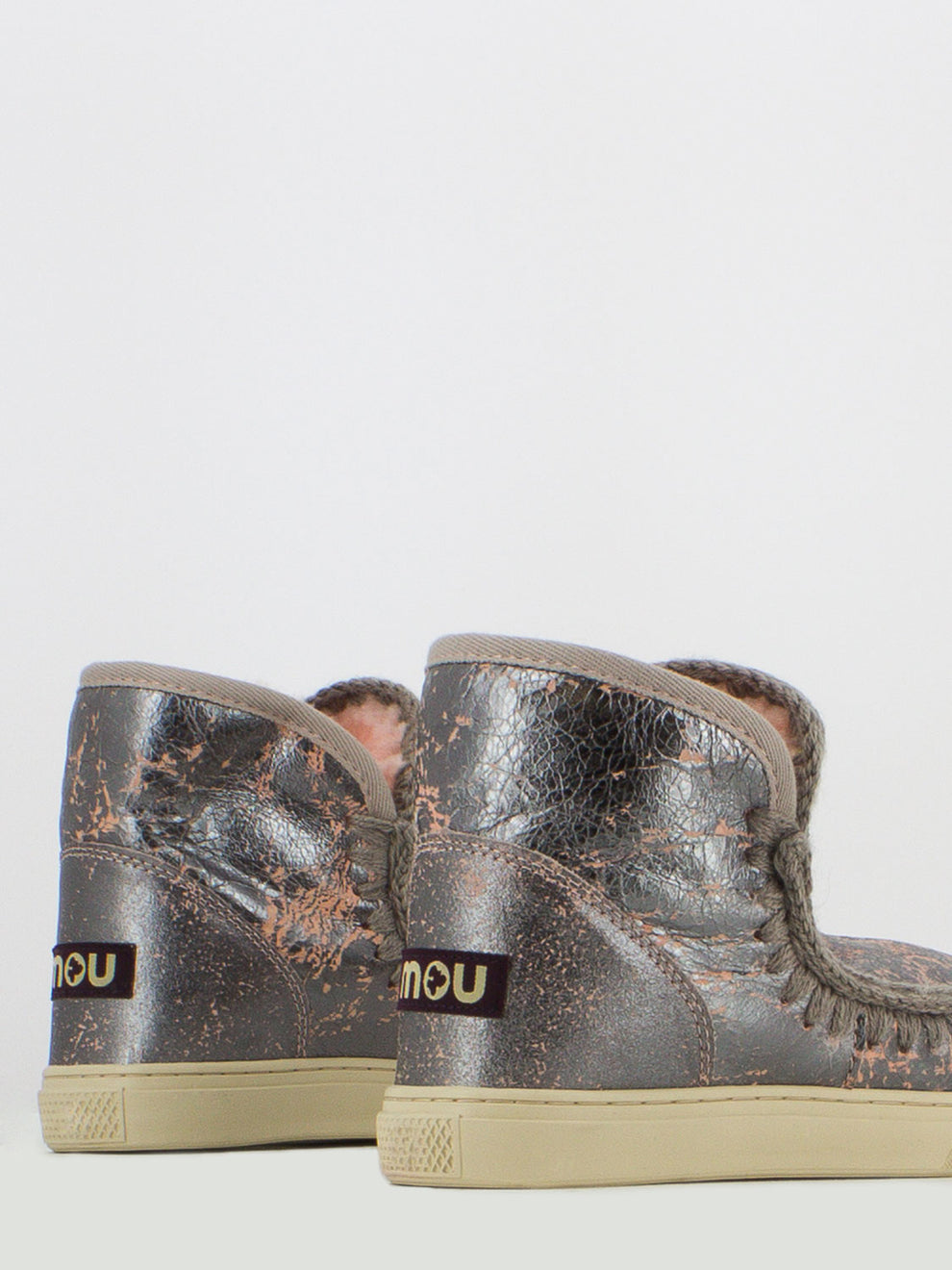Mini eskimo sneaker acciaio / rosa