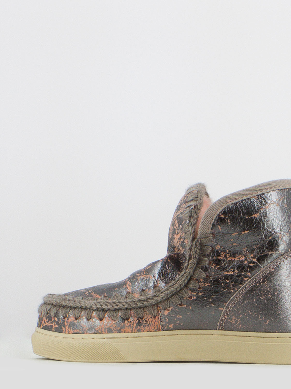 Mini eskimo sneaker acciaio / rosa