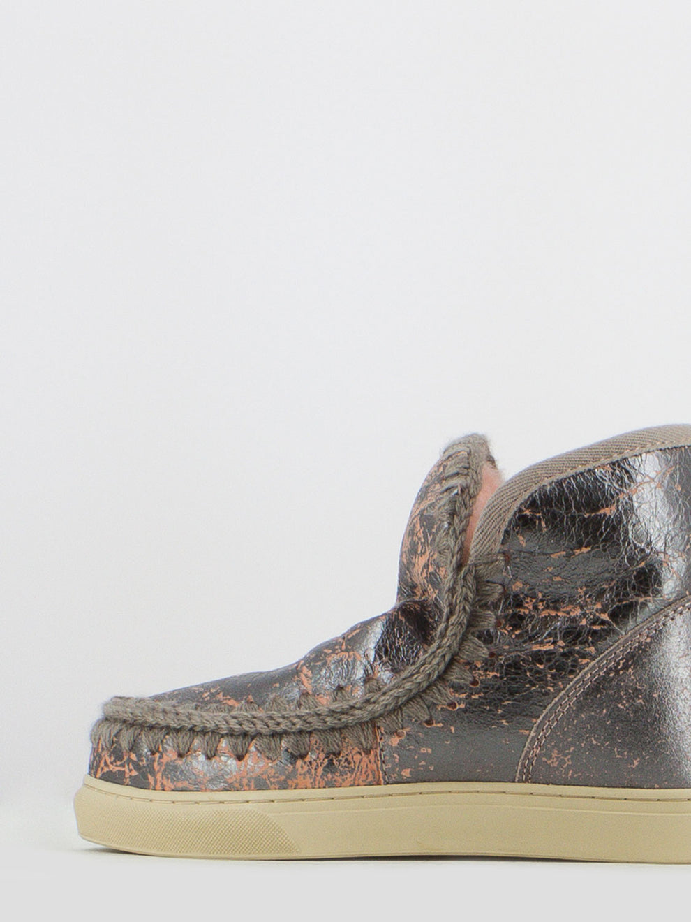 Mini eskimo sneaker acciaio / rosa