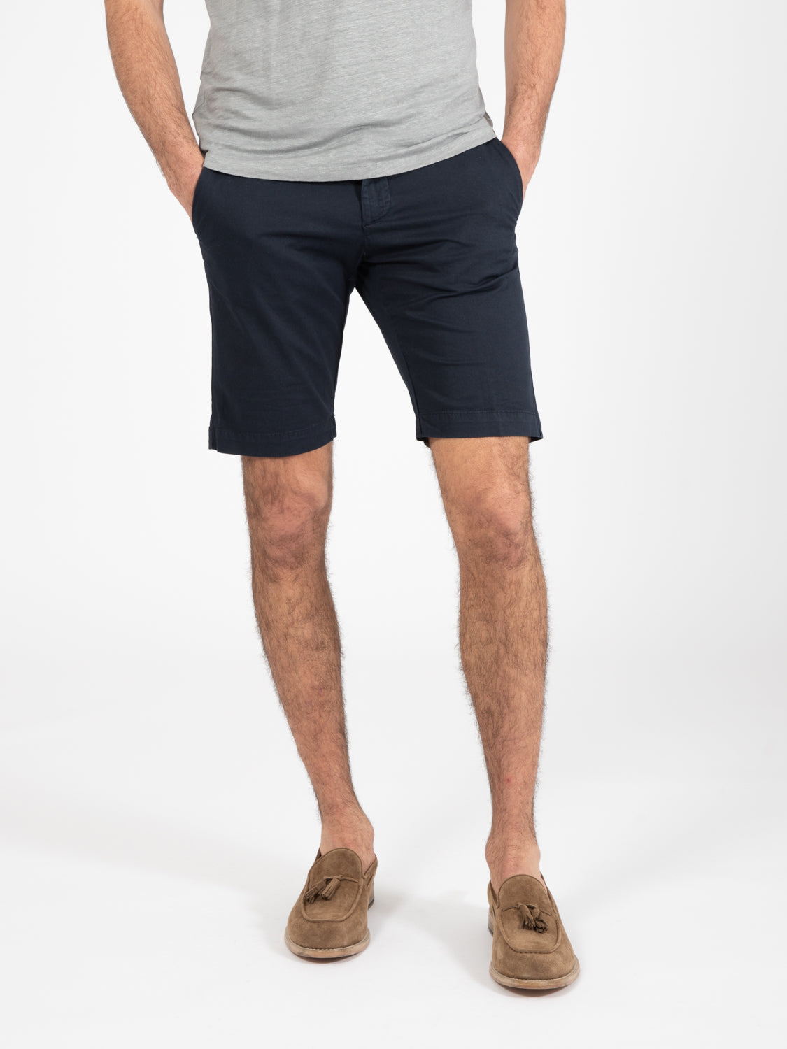 Bermuda in cotone blu