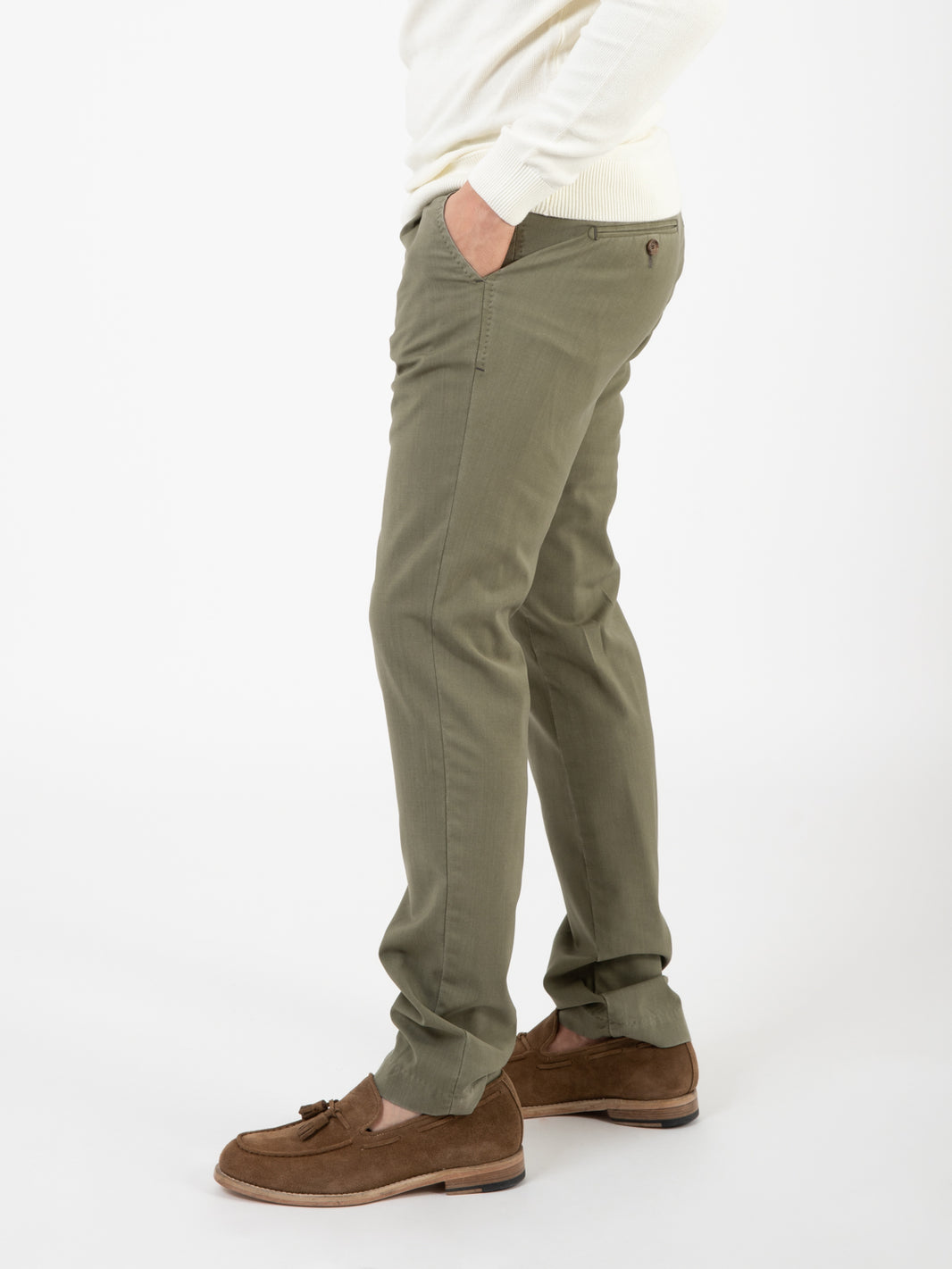 Pantaloni fresco lana verdi