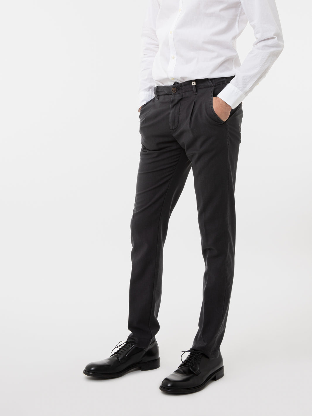 Pantaloni Giove fresco lana antracite
