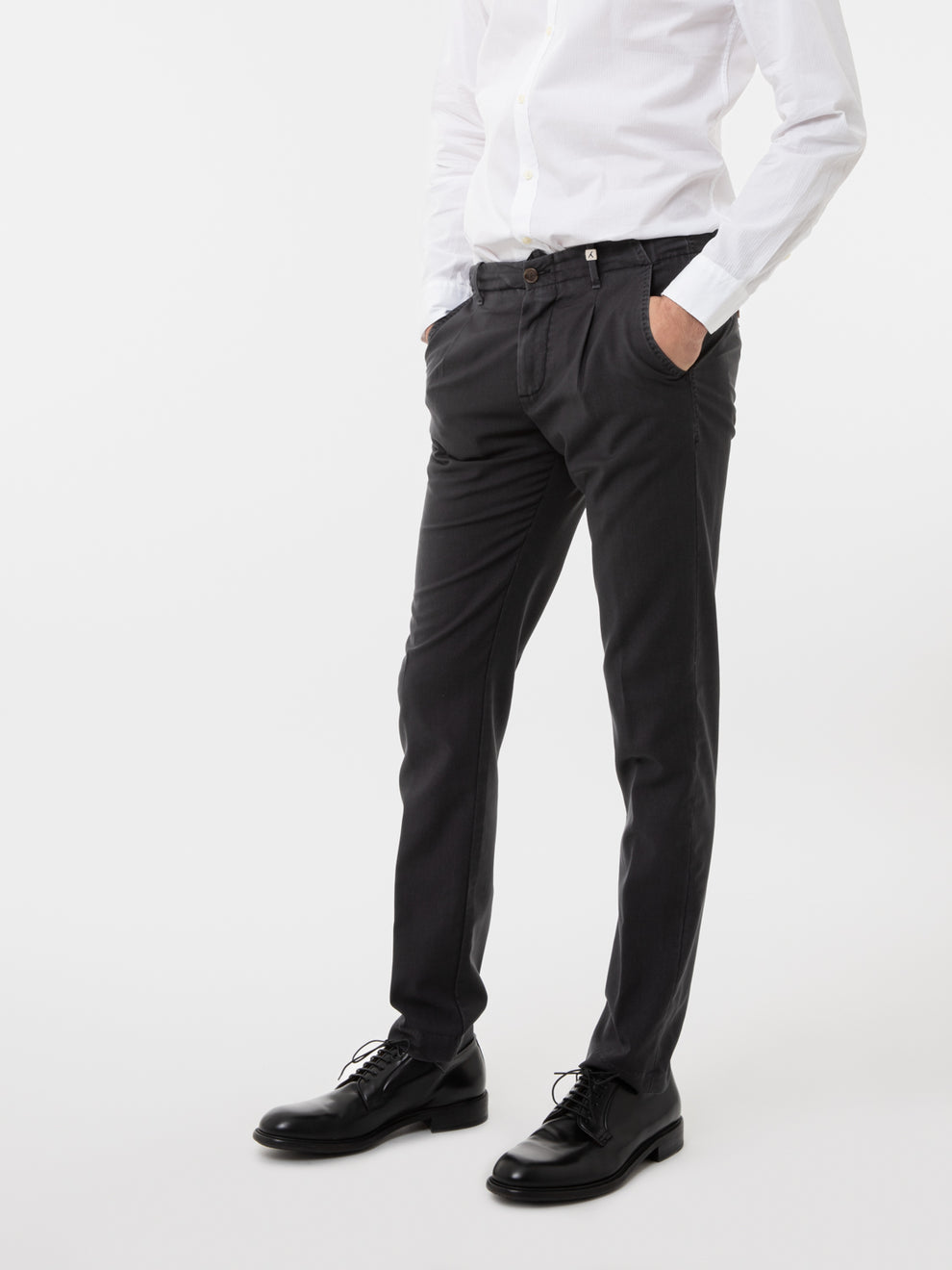 Pantaloni Giove fresco lana antracite