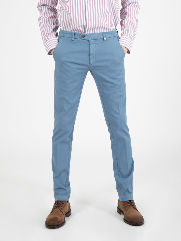 MYTHS - Pantaloni Giove stretch azzurro