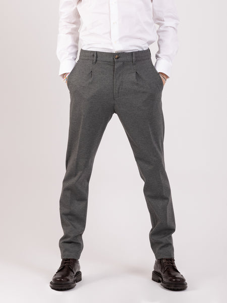 Pantaloni raclé garmet dyed grigio scuro