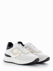 NERO GIARDINI - Sneakers velour bianche / nere