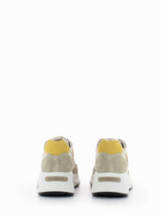 NERO GIARDINI - Sneakers velour sabbia / yogurt