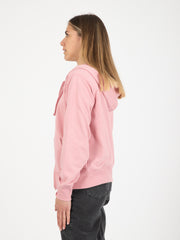NEW BALANCE - Felpa Essentials stacked logo full zip hood rosa