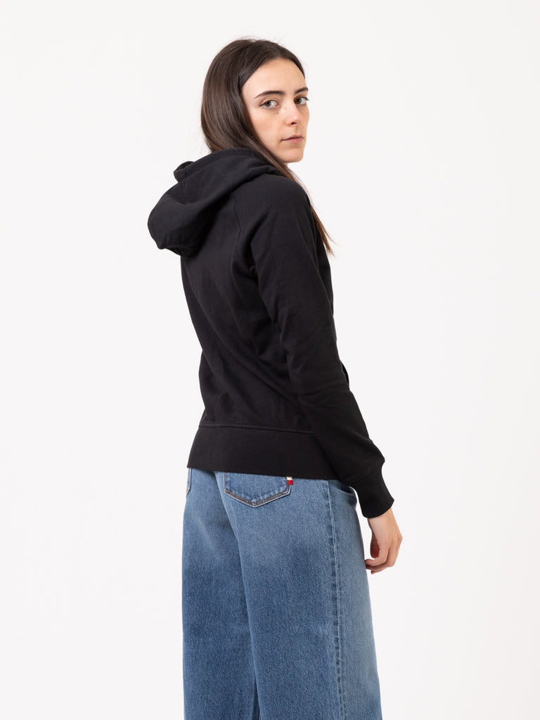 NEW BALANCE - Felpa hoodie con zip Essentials FZ black