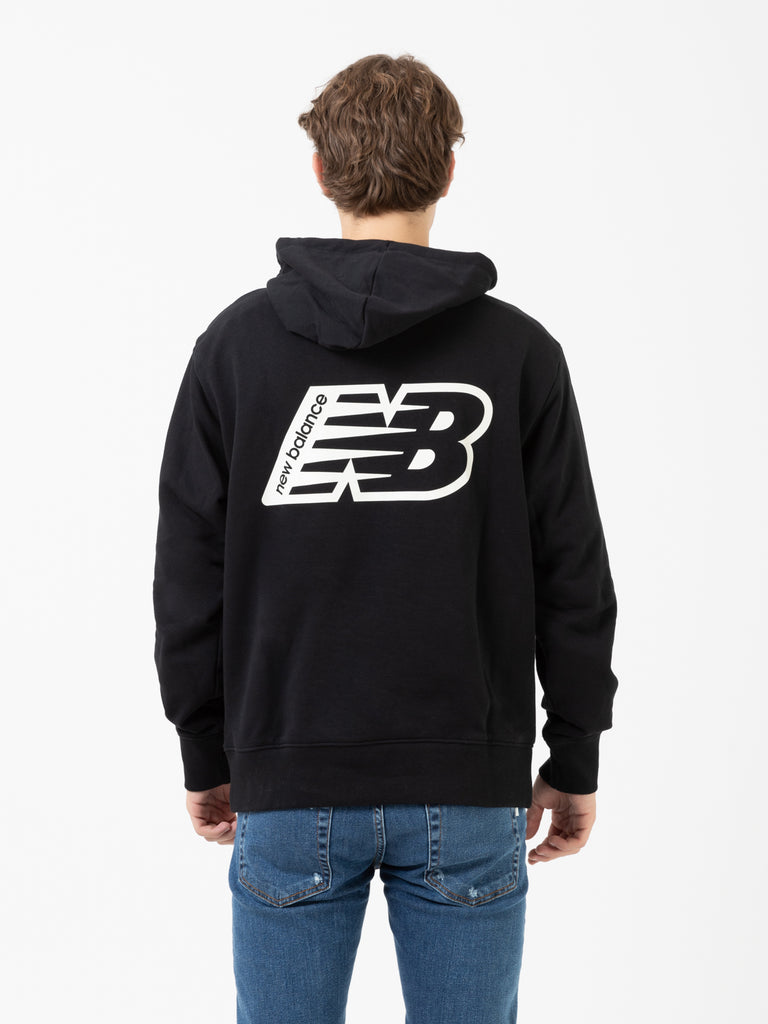 NEW BALANCE - Felpa hoodie Essential Fleece black
