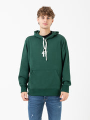 NEW BALANCE - Felpa hoodie Essential Fleece nightwatch green