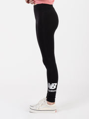 NEW BALANCE - Leggings Essential Stacked neri con logo