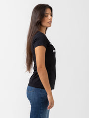 NEW BALANCE - T-shirt Essentials Stacked Logo nero / bianco