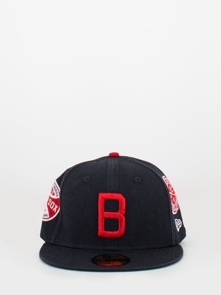 Cappellino 59FIFTY Boston Red Sox Cooperstown Patch blu navy