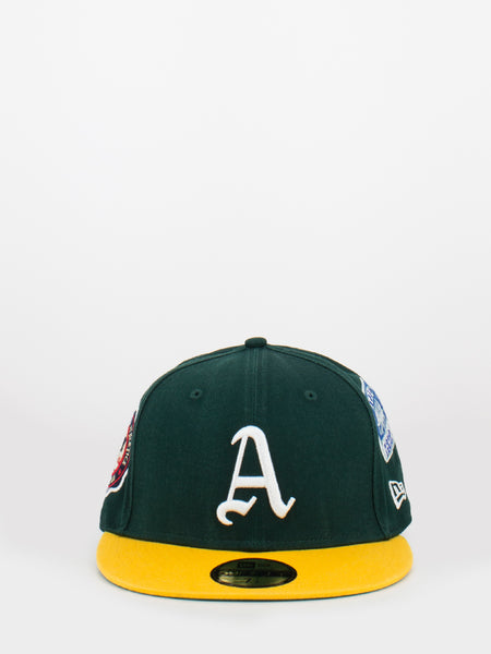 Cappellino 59FIFTY Oakland Athletics Cooperstown Patch Verde