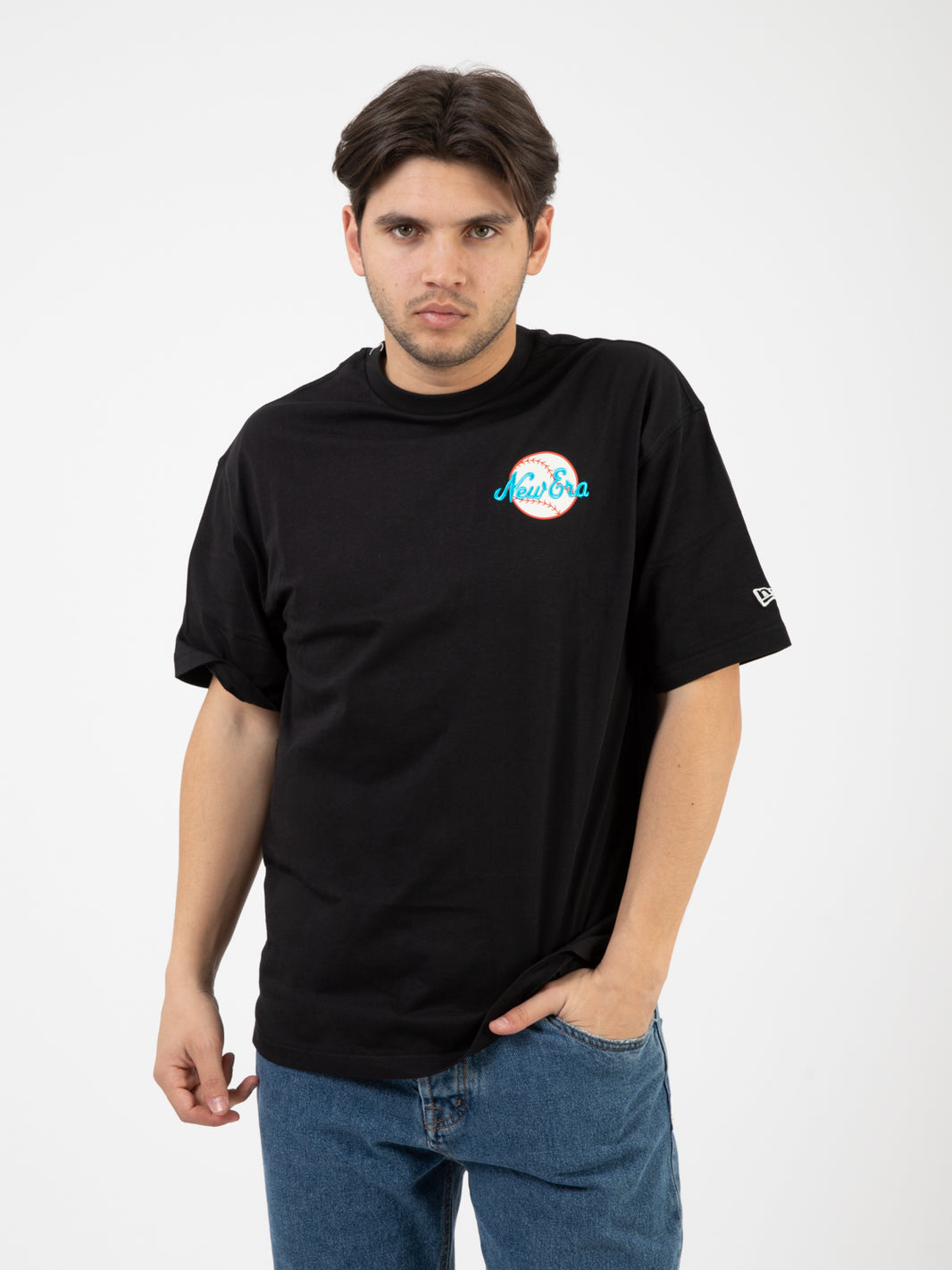 T-Shirt New York Yankees Heritage Baseball black / white