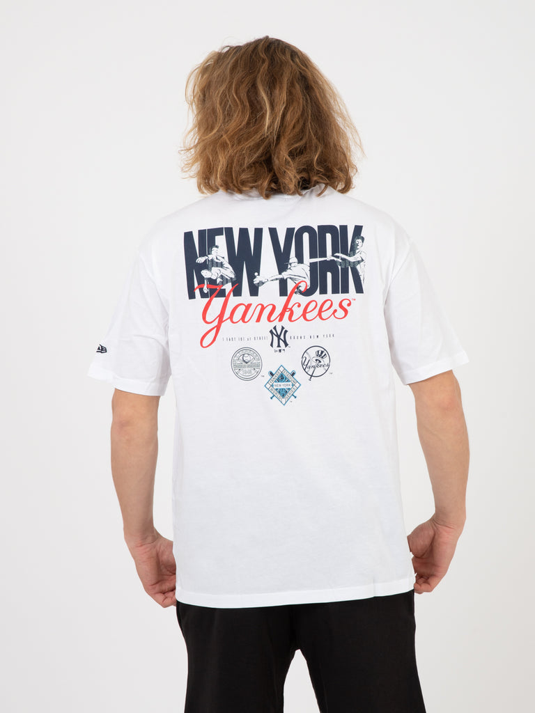 NEW ERA - T-Shirt New York Yankees MLB Back Print white