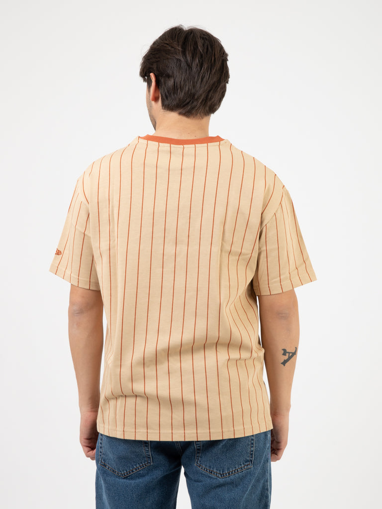 NEW ERA - T-Shirt New Era Pinstripe beige