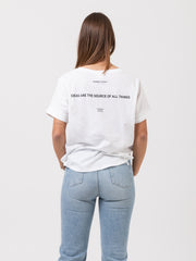 NOU-NOUMENO CONCEPT - T-shirt ampia fondo tondo bianca