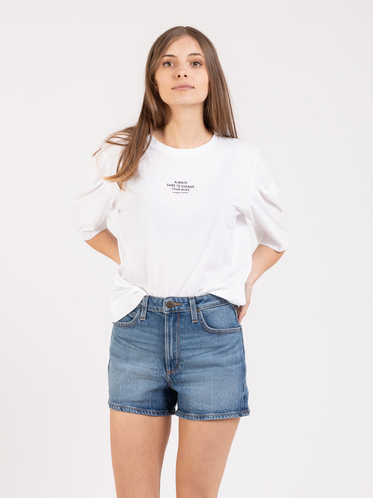 NOU-NOUMENO CONCEPT - T-shirt scritta frontale bianca