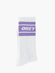 OBEY - Calzini Cooper II white / purple flower