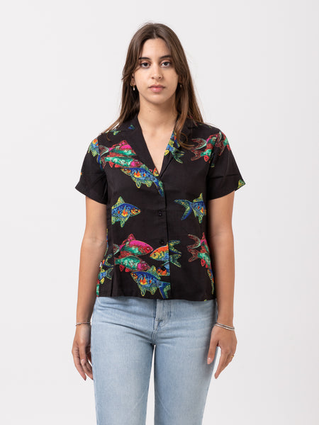 Camicia Fishbowl Relaxed black / multi