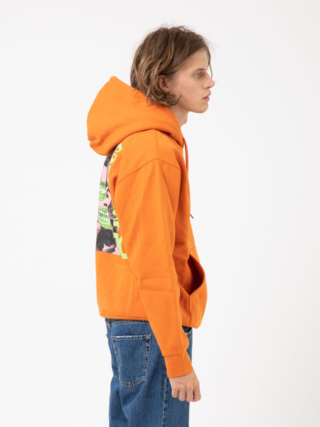 Felpa hoodie Grafx orange