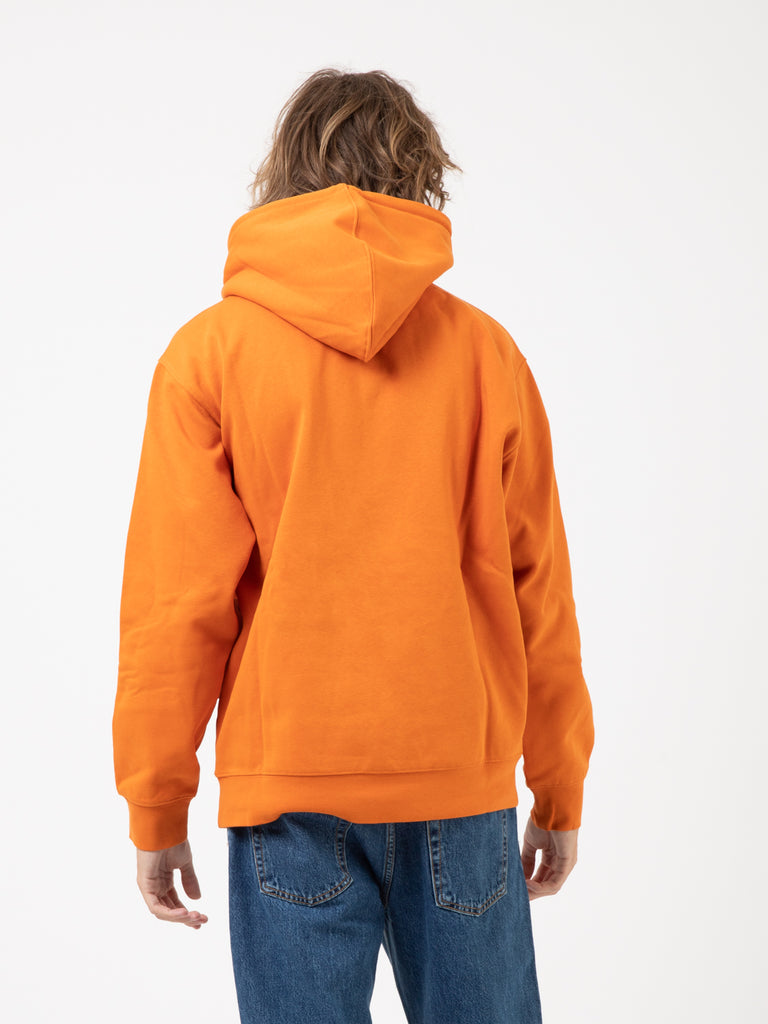OBEY - Felpa hoodie Lowercase orange oxide