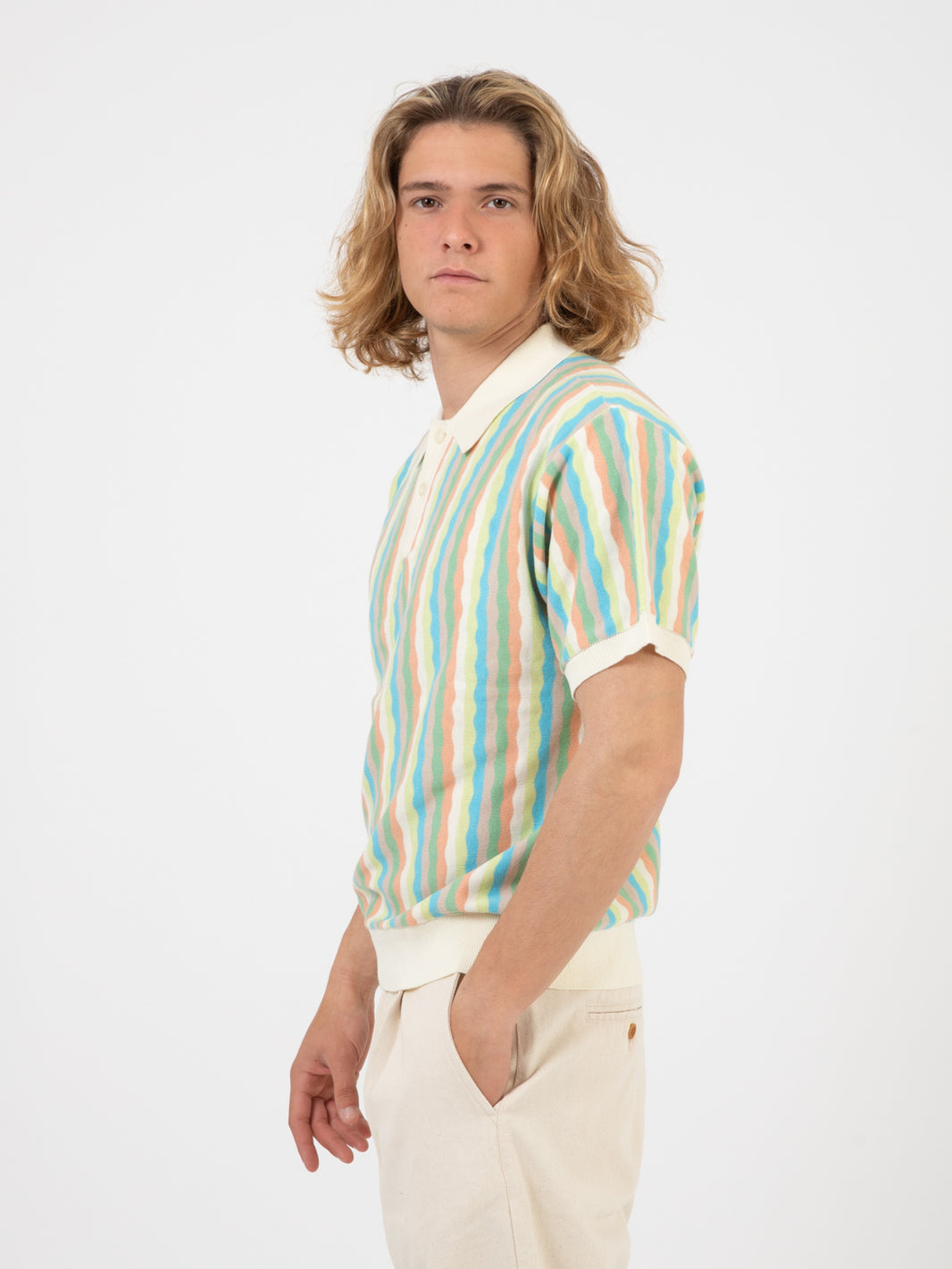 Polo Surface Sweater SS unbleached multi